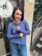 Ryan Dark Blue Relaxed Long Sleeve