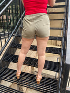 Ada Olive Basic Drawstring Shorts - MK Threads Boutique