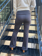Annie Charcoal Fold Over Leggings - MK Threads Boutique