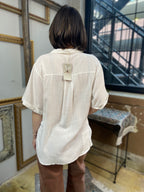 Callum Off White Short Sleeve Button Up - MK Threads Boutique