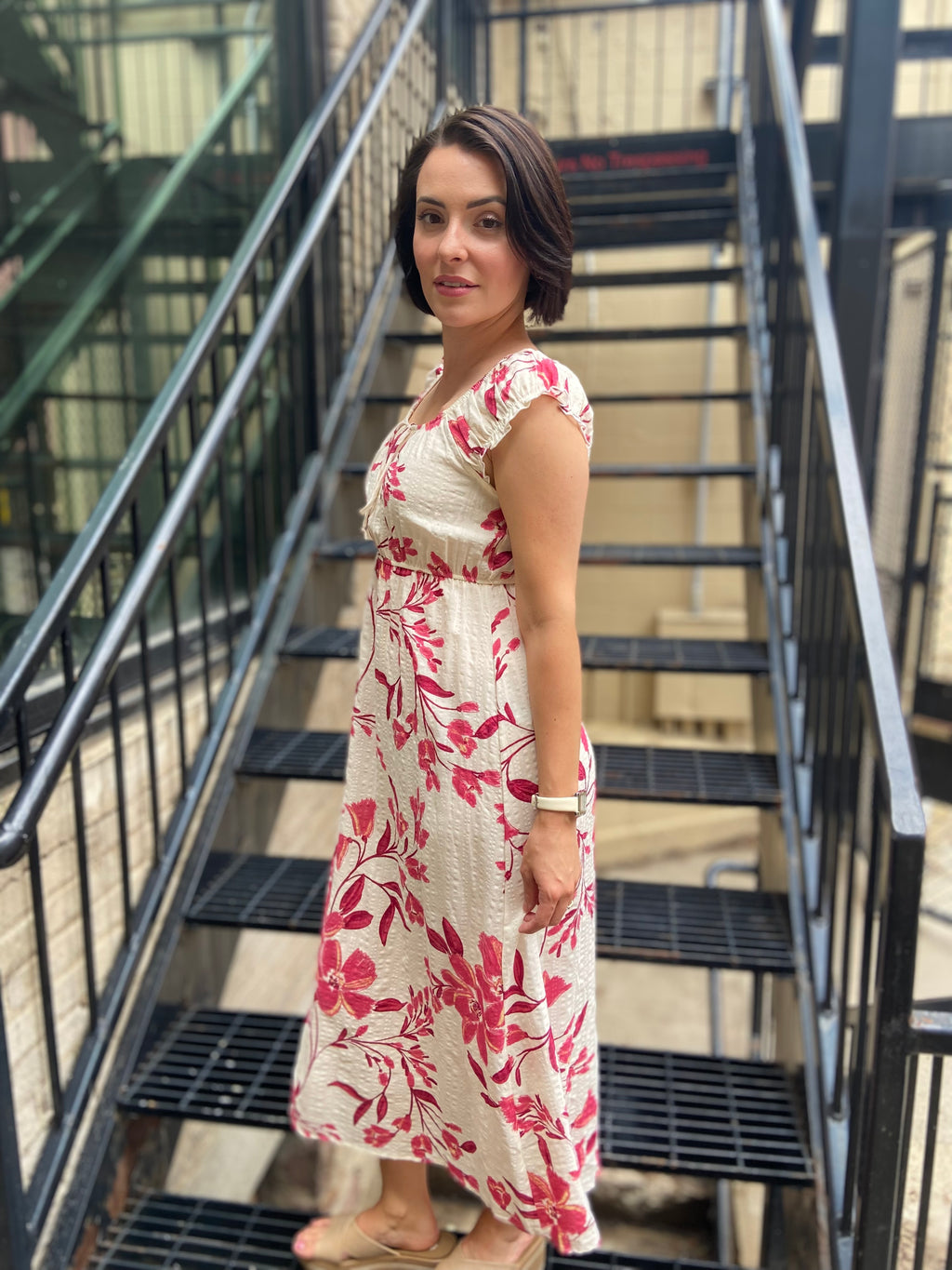 Rosalind Rose Midi Dress