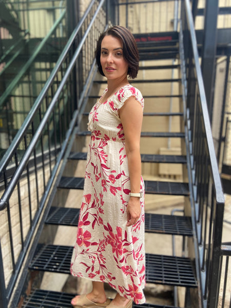 Rosalind Rose Midi Dress
