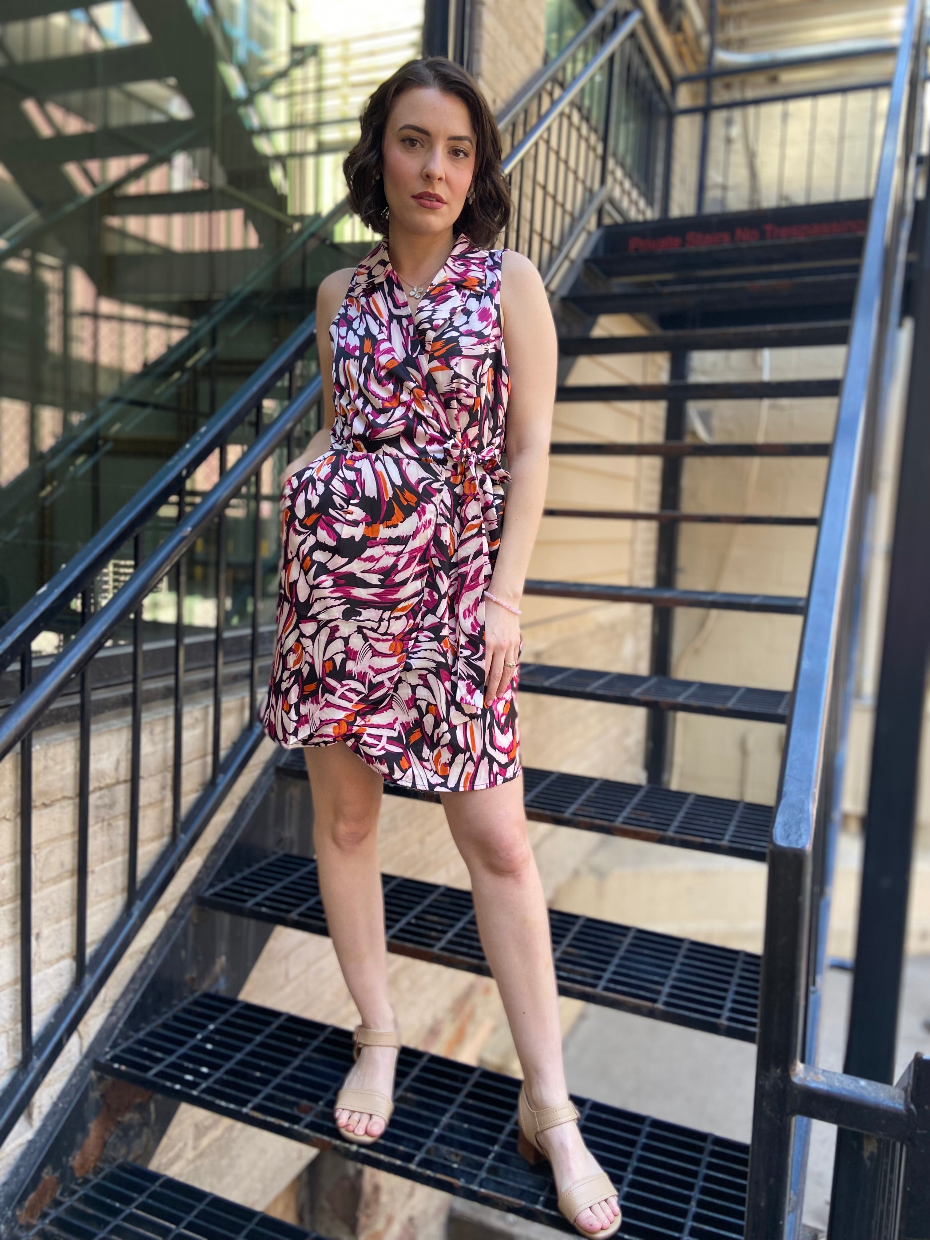 Penelope Peach Detail Satin Mini Dress