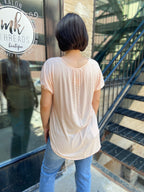 Gia Ivory & Peach Striped T-Shirt