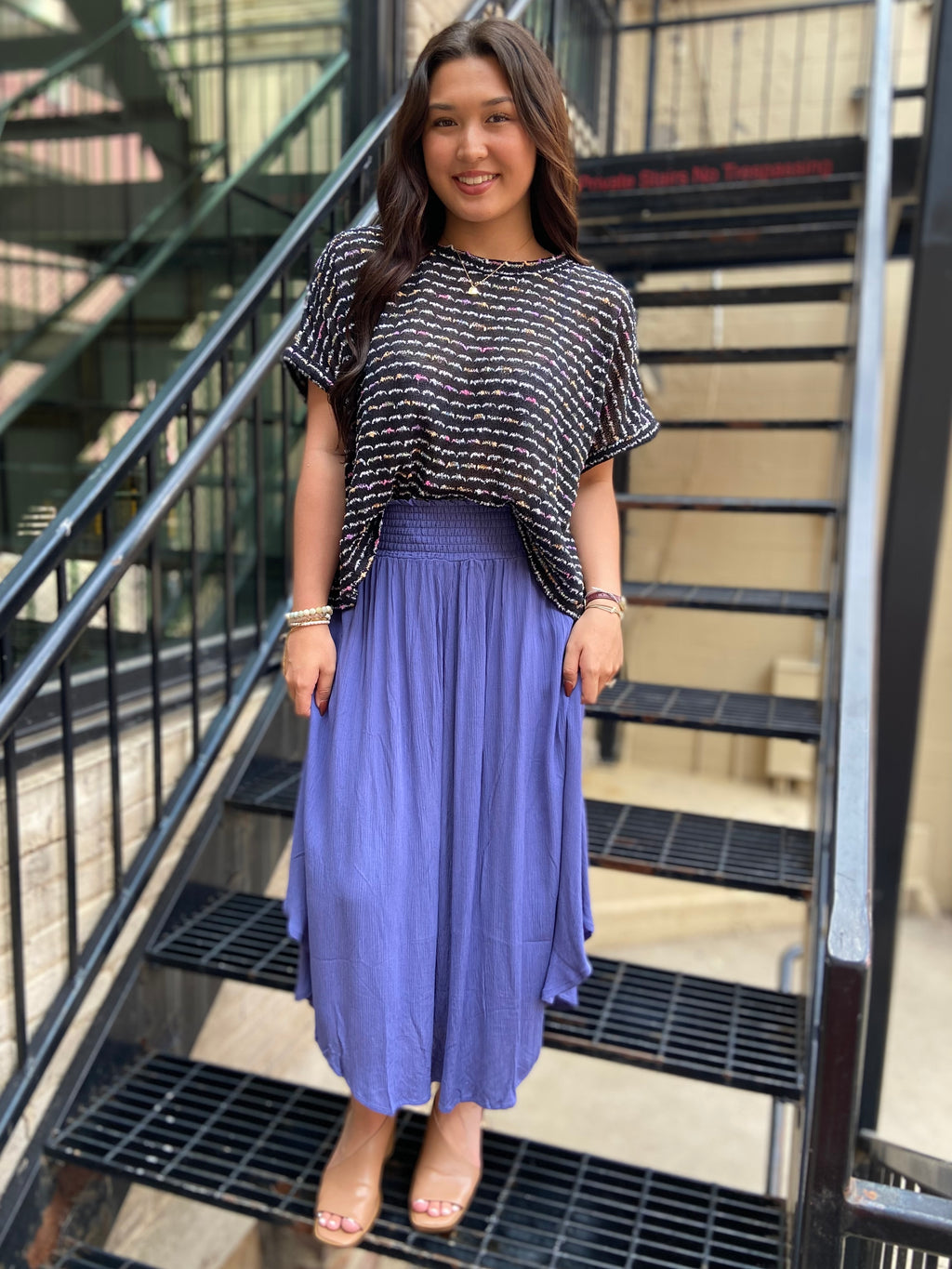 Della Black Colorful Oversized T Shirt - MK Threads Boutique