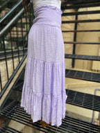 Solene Lavender Tiered Maxi Skirt - MK Threads Boutique