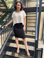 Cassie Black Spandex Pencil Skirt - MK Threads Boutique