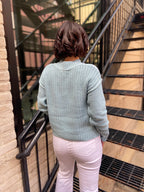 Marley Pale Blue Knit Long Sleeve Top