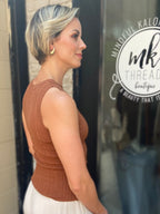 Elle Copper Knit Tank Top