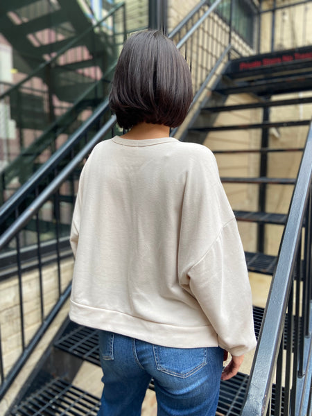 Sunshine State Of Mind Beige Cropped Sweater