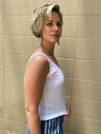 Lizzy White Tank Top - MK Threads Boutique