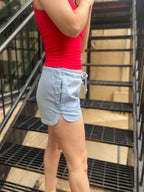 Eliane Blue Drawstring Shorts