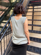 Victoria Sage Green Tank Top Blouse