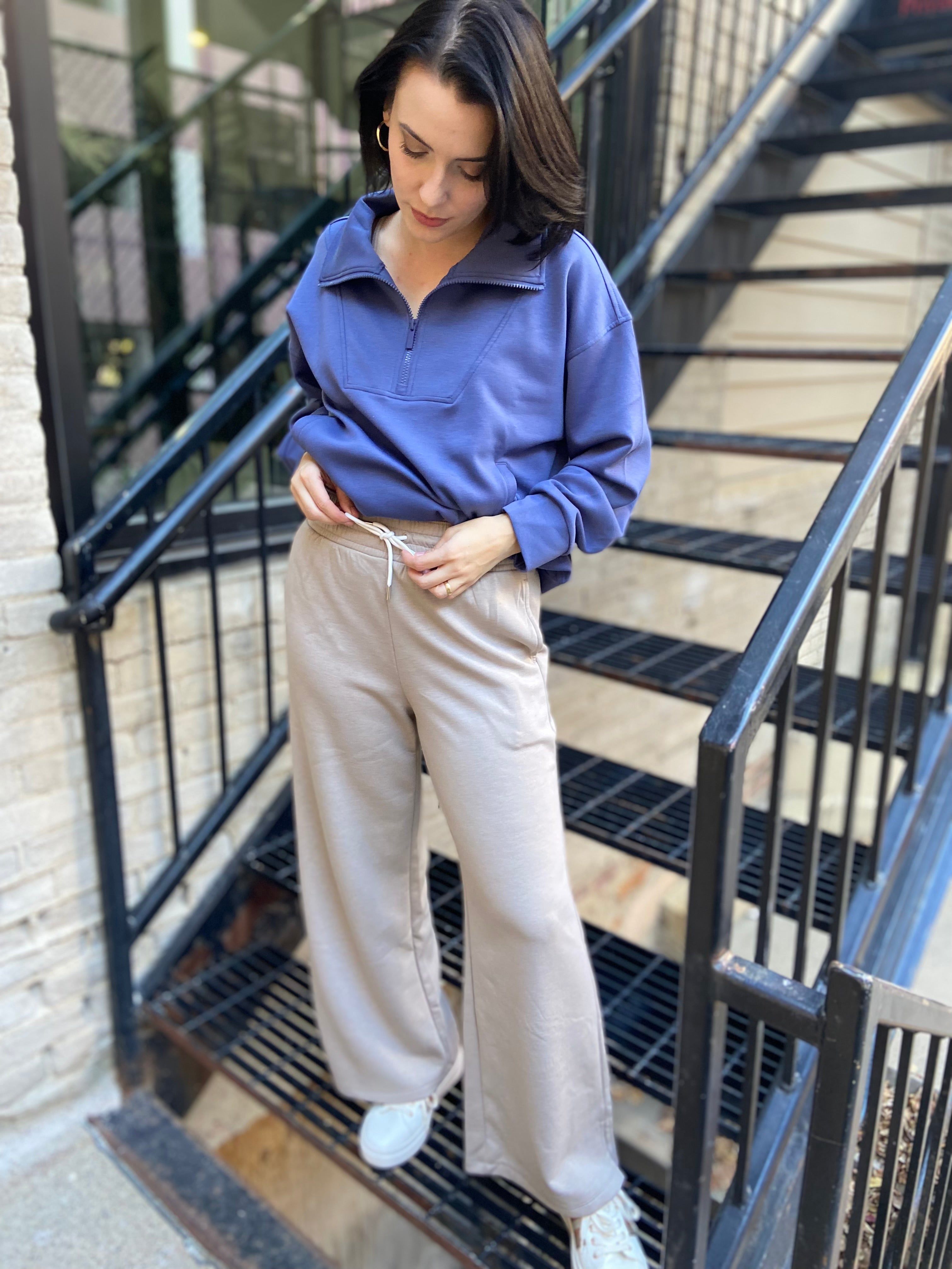 Romi Ash Mocha Scuba Drawstring Sweatpants