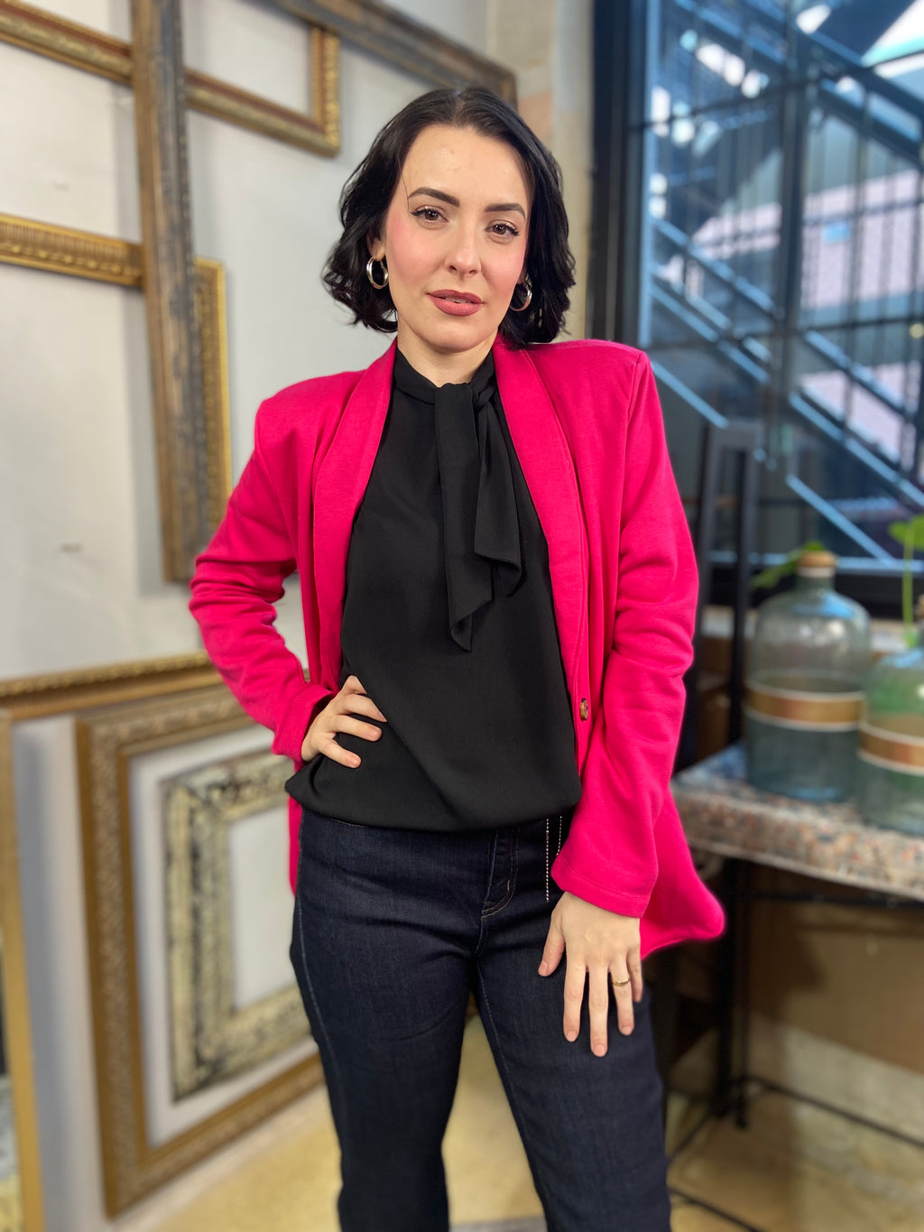 Ellie Pink Blazer With Pockets