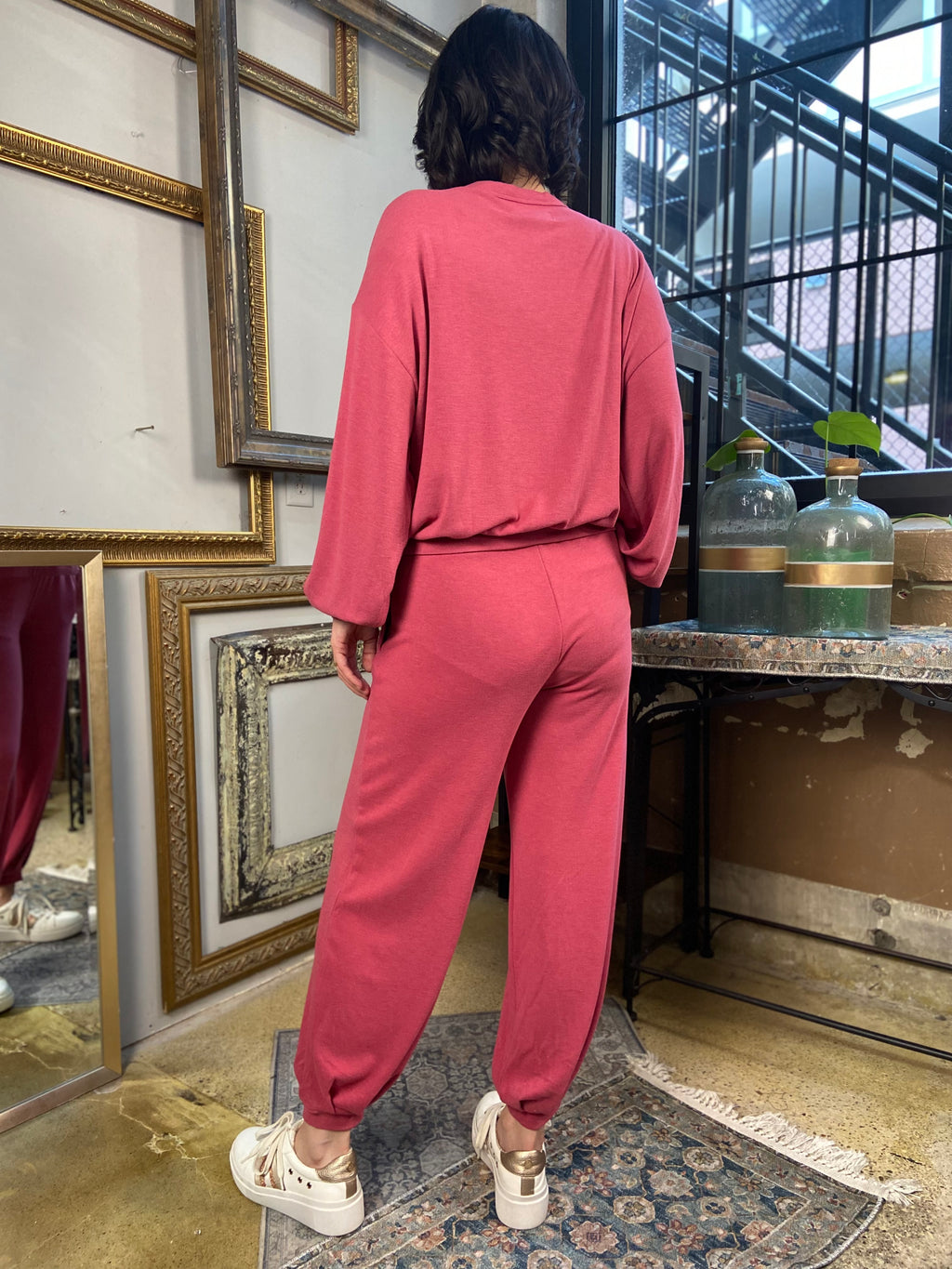 Ava Rose Soft Long Sleeve Cardigan and Wide Jogger Set