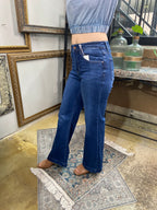 Rhea Dark High Waisted Wide Leg EnJean Jeans