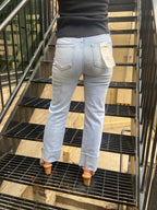 Stella Light Wash Straight Leg Risen Jeans