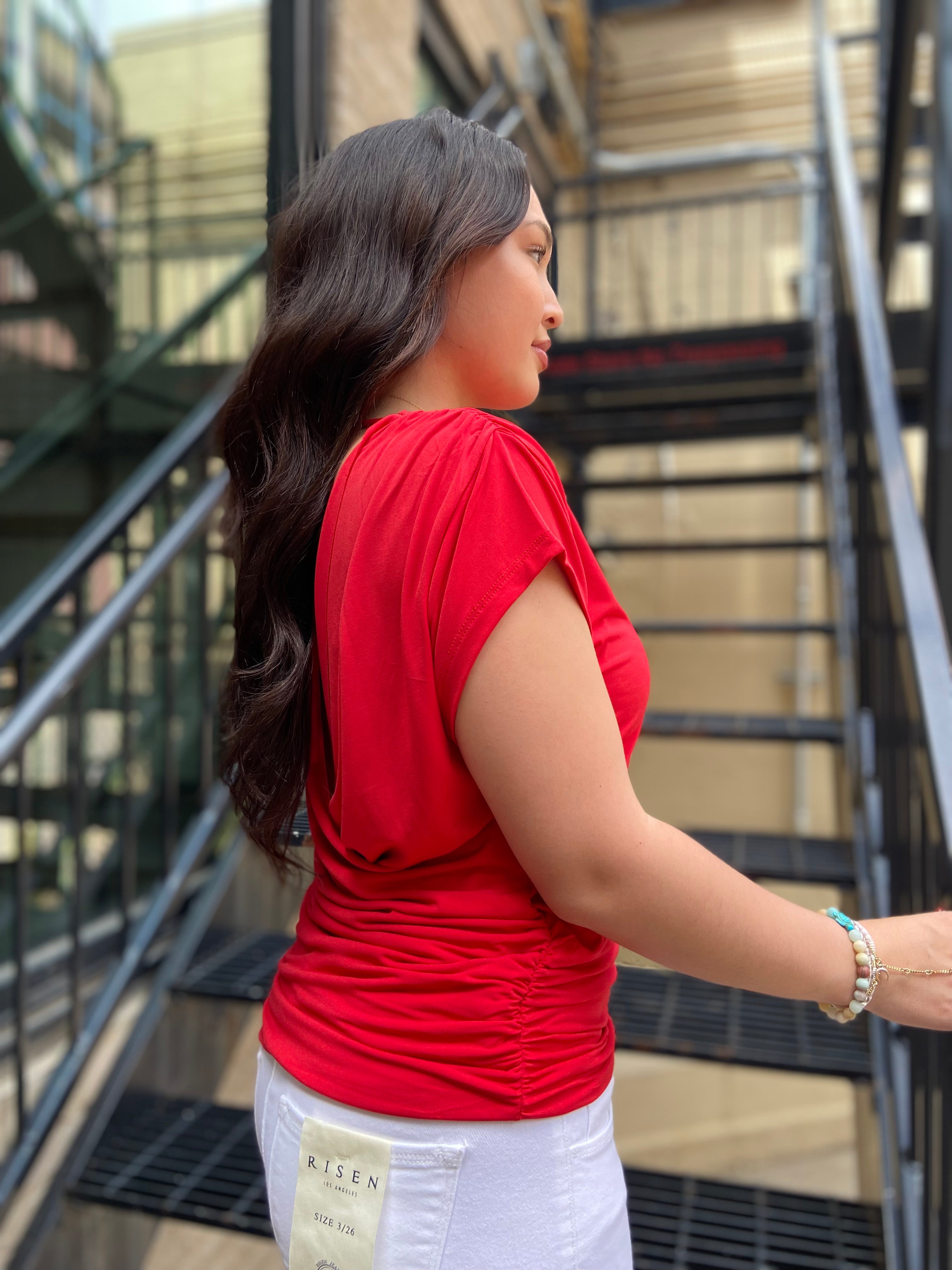Scarlett Red Open Back Sleeveless Top - MK Threads Boutique
