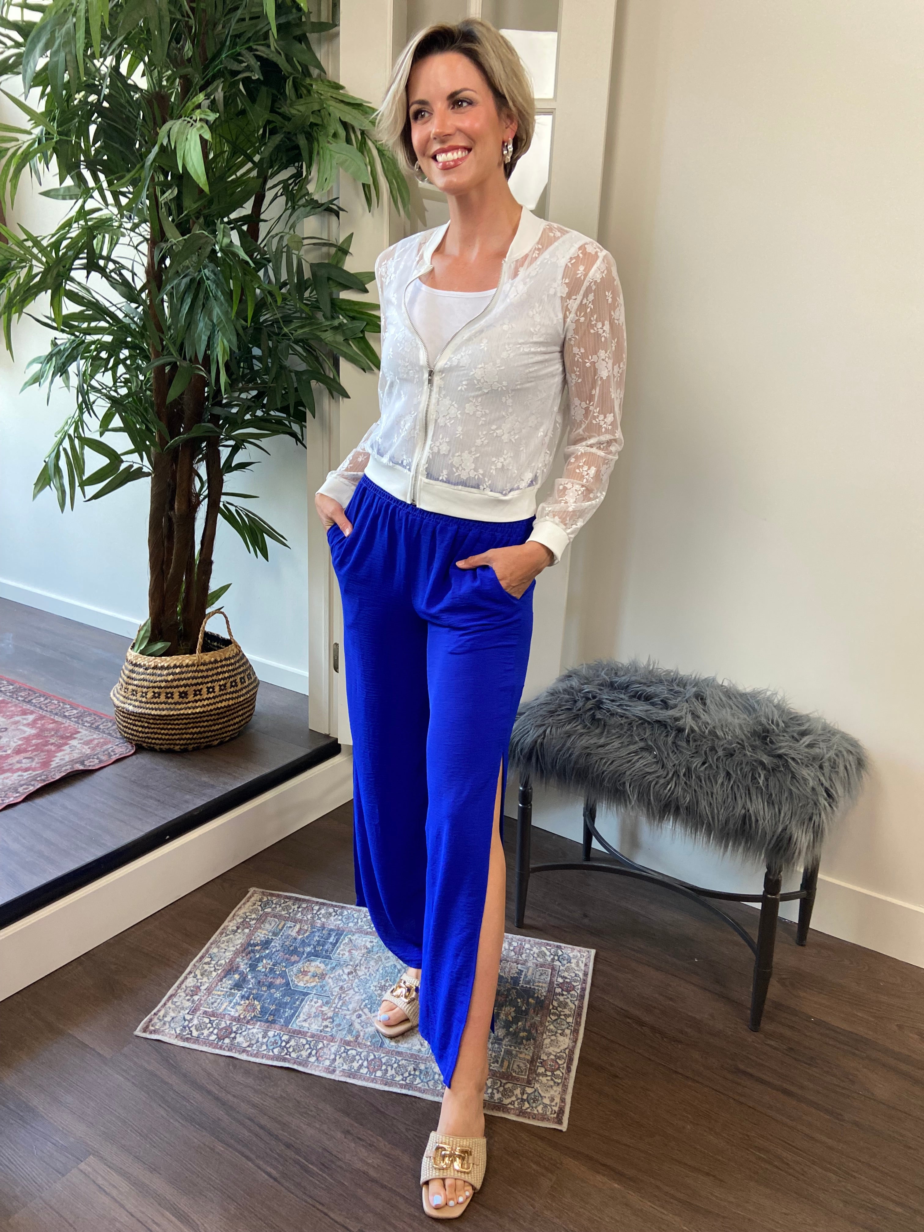 Bia White Sheer Floral Lace Jacket - MK Threads Boutique