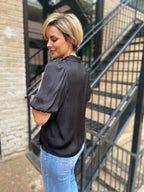 Jack Black Bubble Sleeve Short Sleeve Blouse