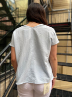 Stacy Light Blue Oversized T Shirt