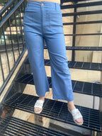 Petra Denim Wide Leg Cropped Pants - MK Threads Boutique