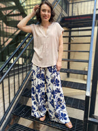 Ariella Light Taupe V Neck Collard Blouse - MK Threads Boutique