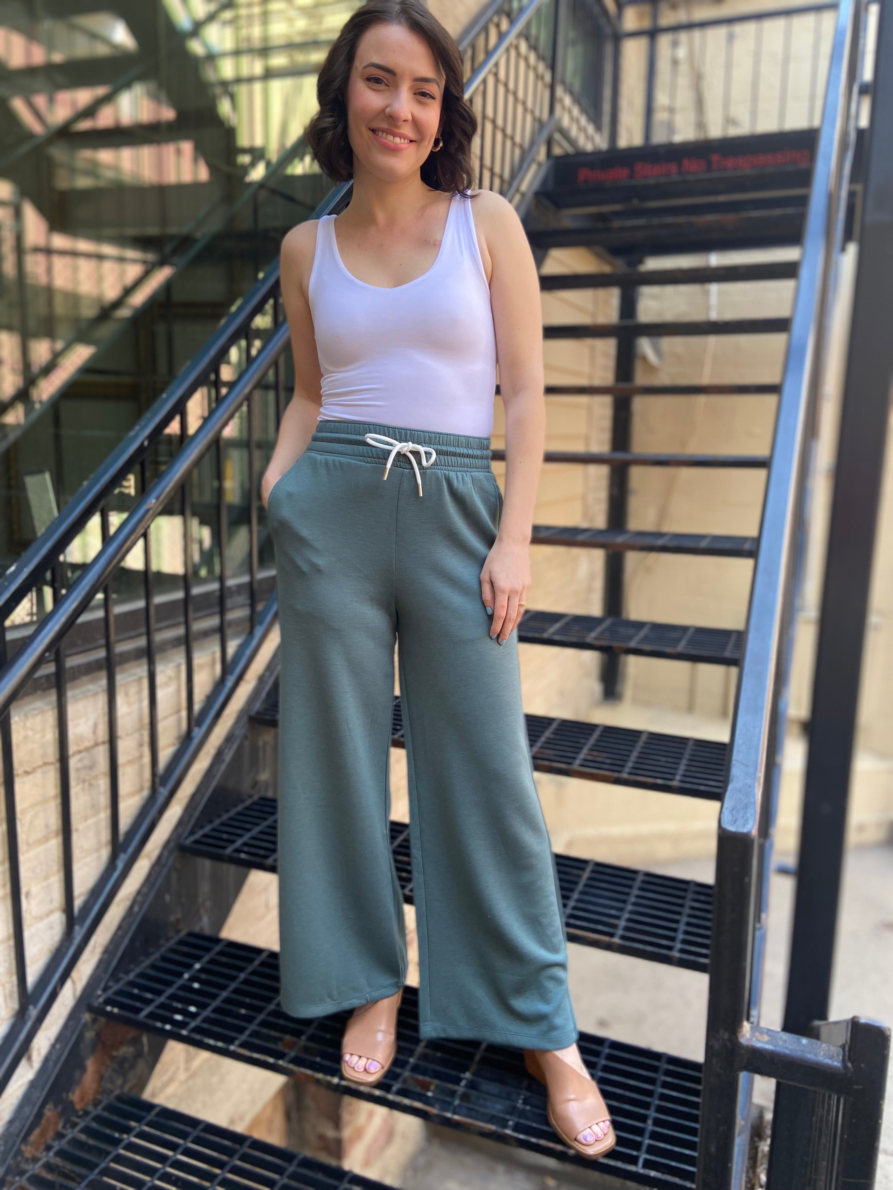 Romi Ash Jade Scuba Drawstring Pants - MK Threads Boutique