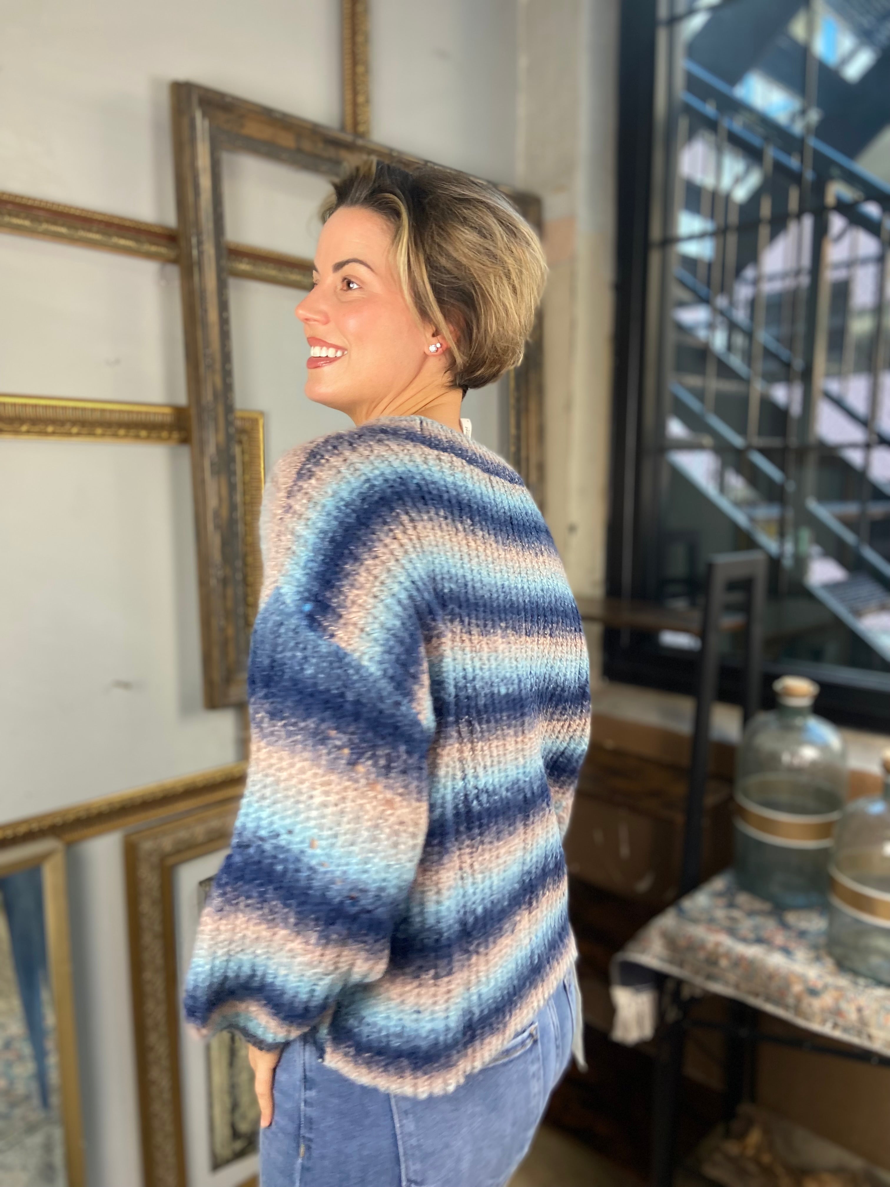 Aria Blue Gradient Sweater