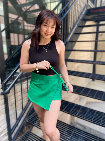 Willa Green Wrap Shorts