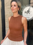 Elle Copper Knit Tank Top