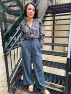 Staci Deep Teal Wide Leg Trousers
