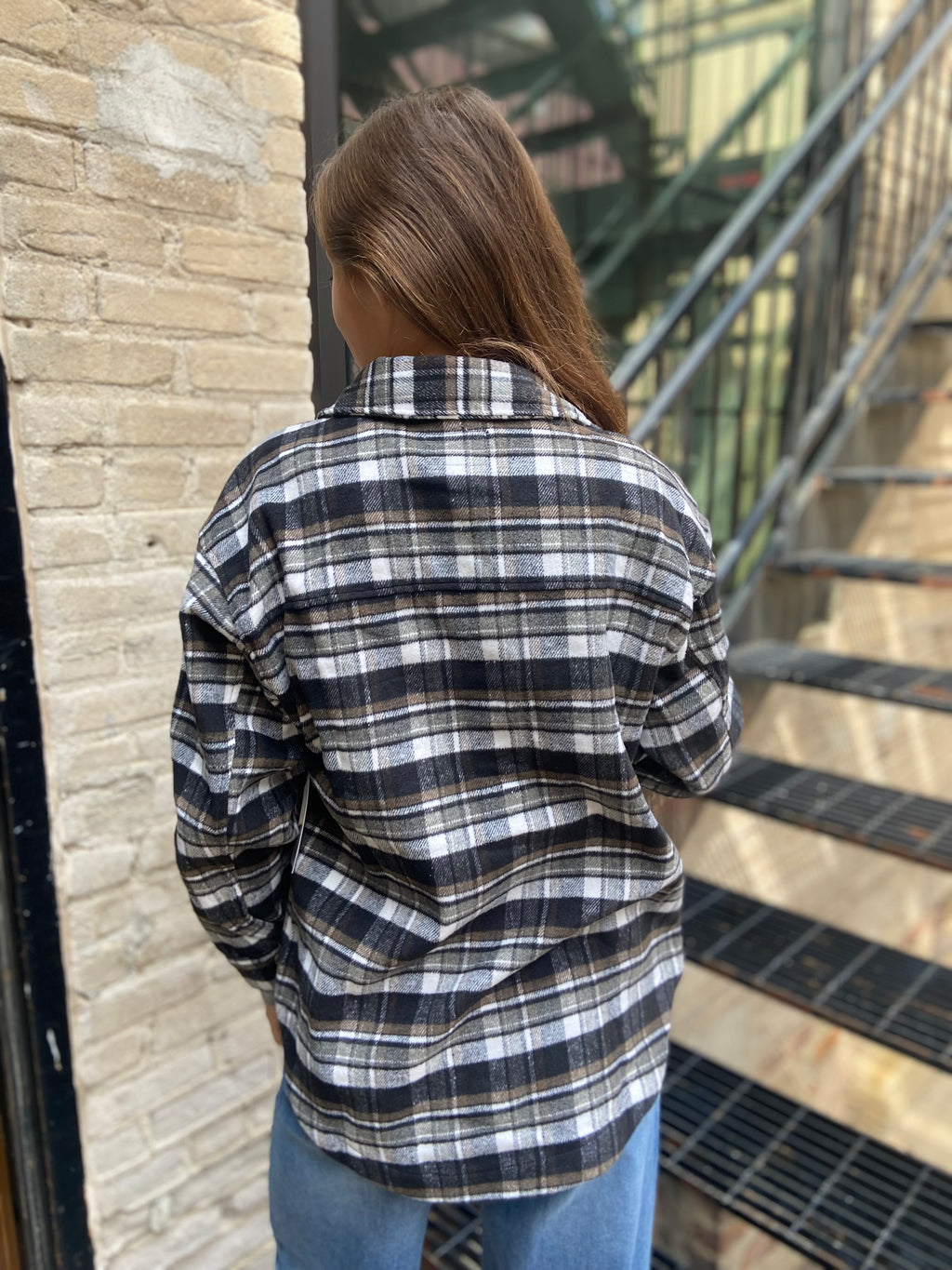 Harper Black Plaid Shacket