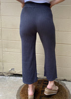 Kaia Charcoal Wide Leg Knit Pants - MK Threads Boutique