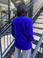 Finley Royal Blue Velvet Blazer Jacket