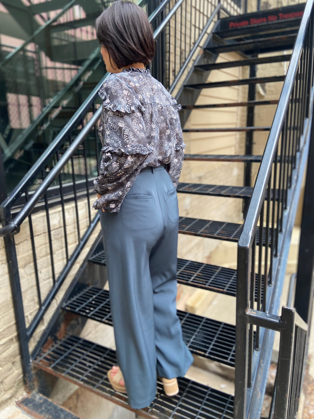 Staci Deep Teal Wide Leg Trousers
