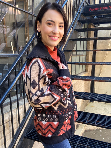 Santa Fe Aztec Sweater Jacket