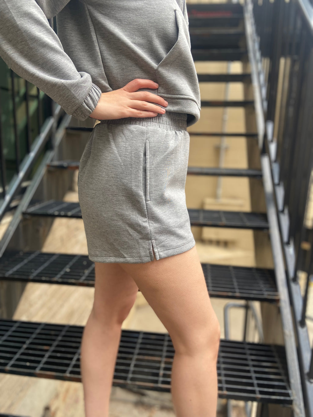 Sam Charcoal Gray Half Zip & Shorts Set - MK Threads Boutique