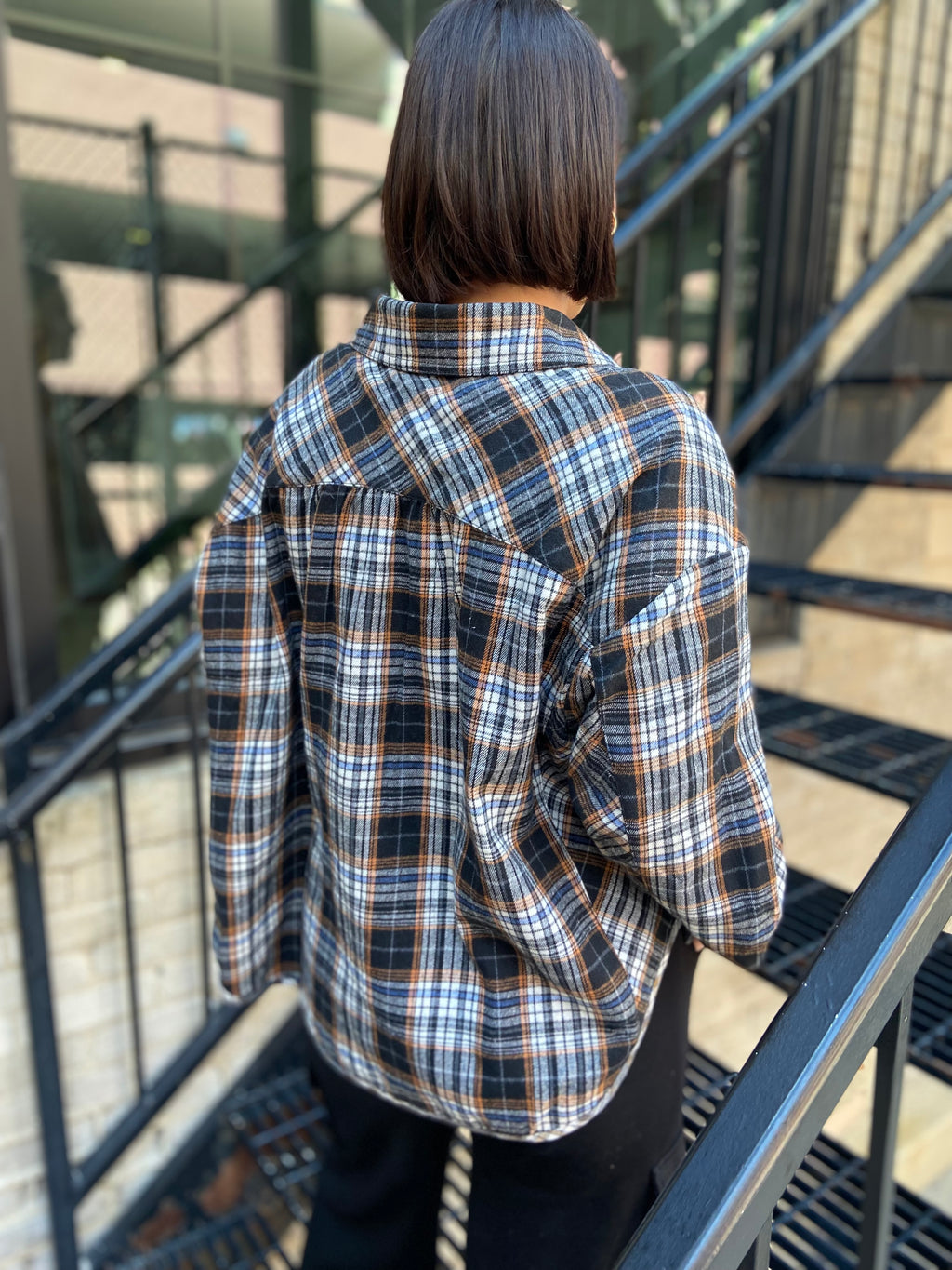 Jen Black Plaid Oversized Flannel