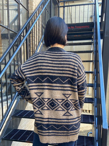 Mesa Black & Tan Aztec Cardigan