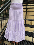 Solene Lavender Tiered Maxi Skirt - MK Threads Boutique