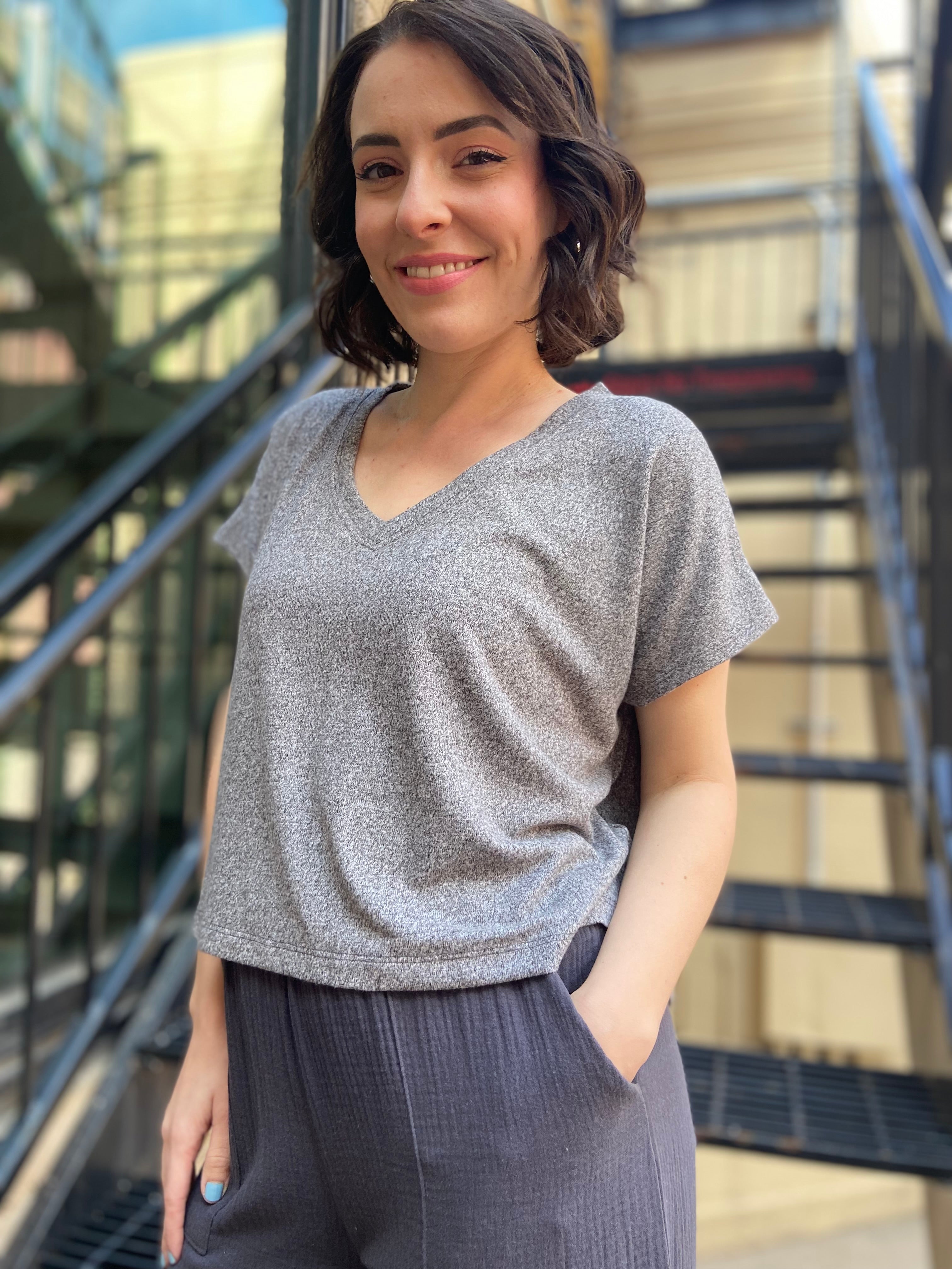Ramona Black Oversized Cropped Top - MK Threads Boutique