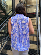 Kael Purple & Pink Satin Sleeveless Blouse - MK Threads Boutique