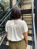 Fallon Ivory Sheer Lace Blouse