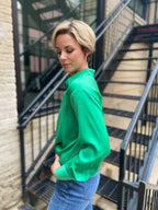 Alexi Green Silk Button up