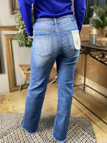 Kevin Risen Mid Rise Boot Cut Jeans