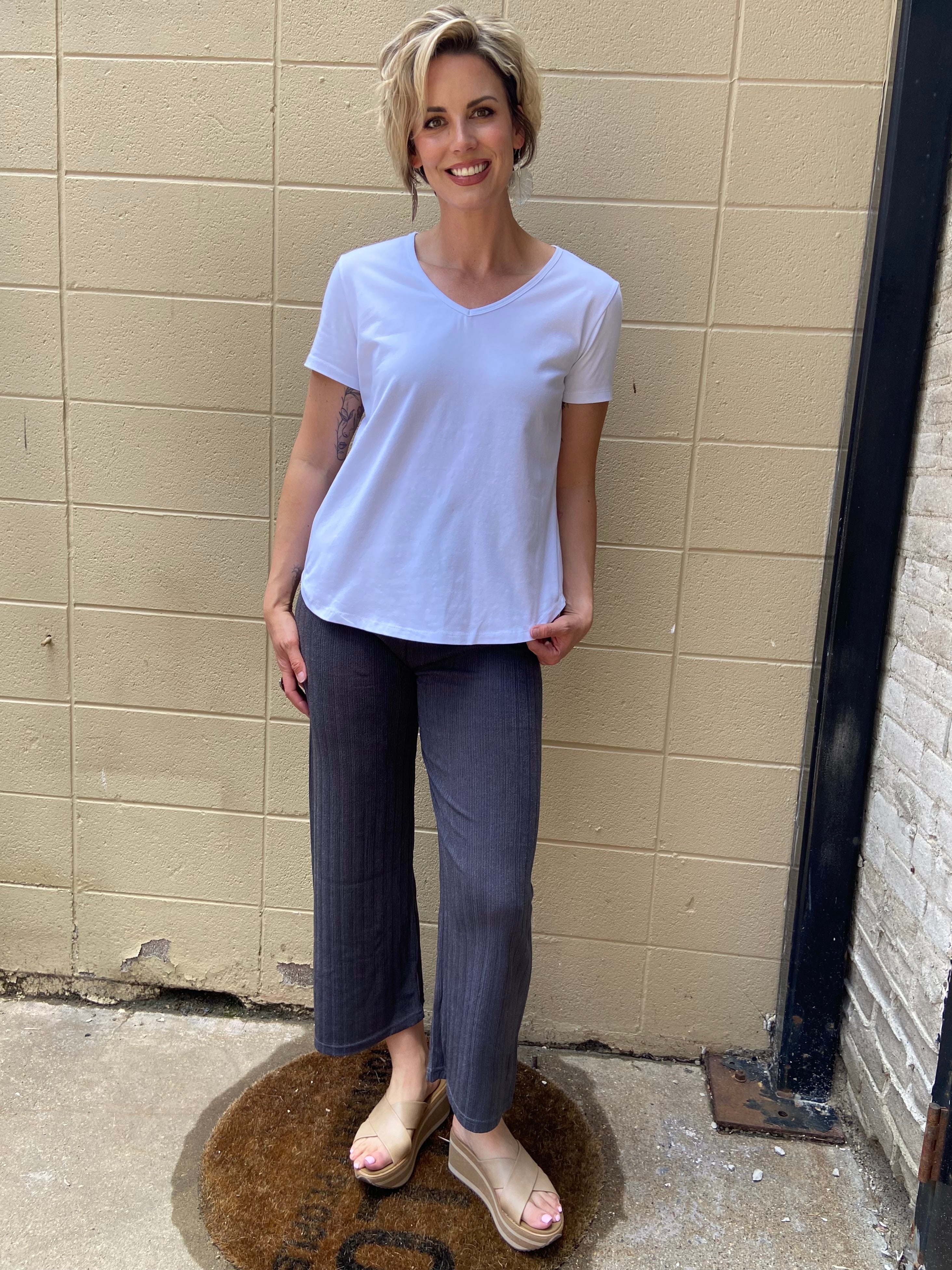 Thea White Short Sleeve Full Length Top - MK Threads Boutique