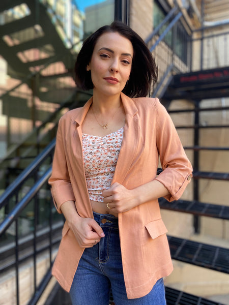 Luella Clay Linen Blazer