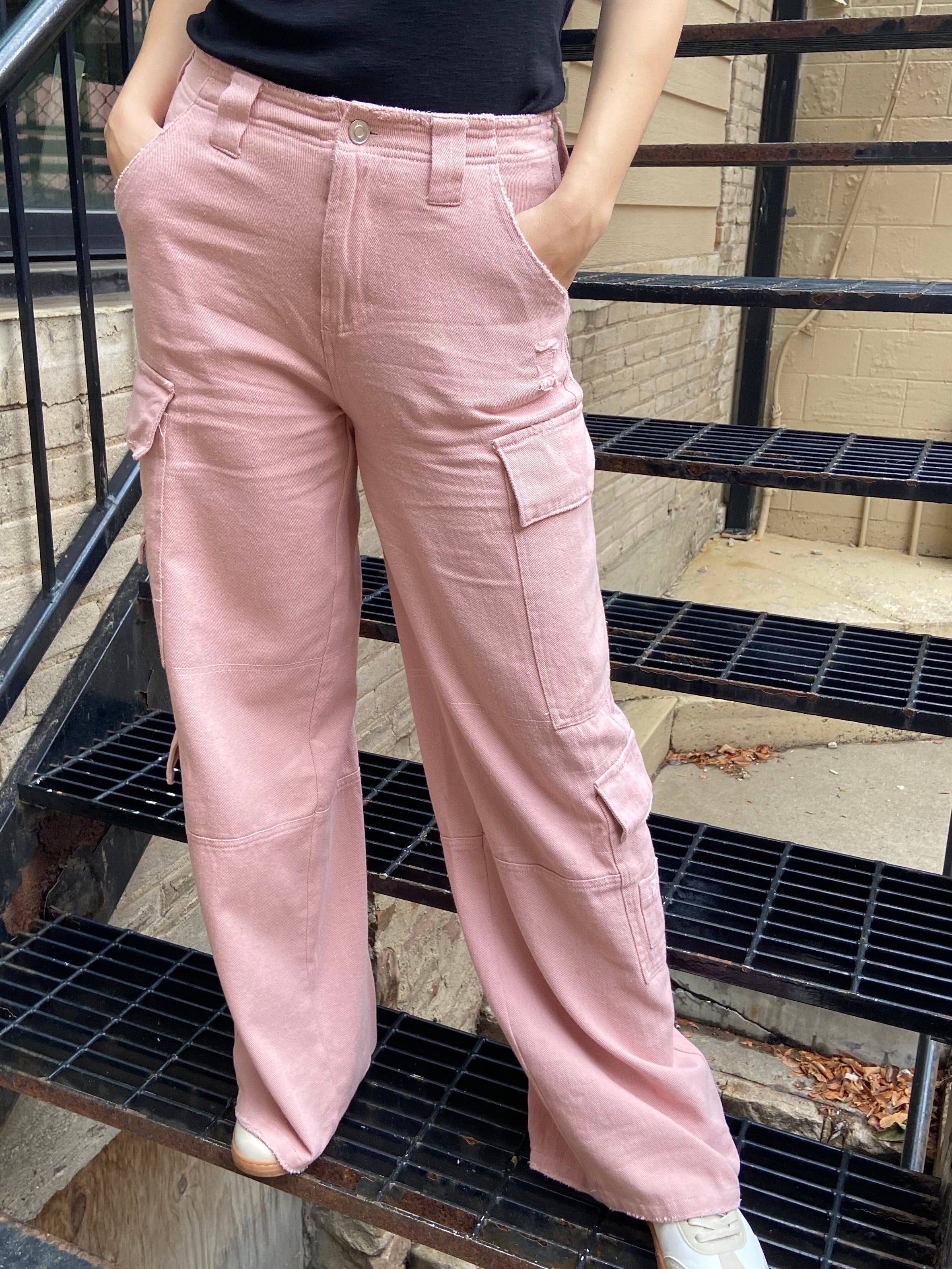 Henry Pink Cargo Pants